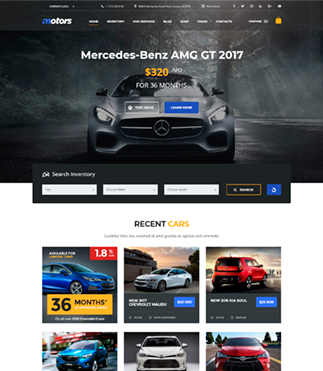 Website dealer mobil modern